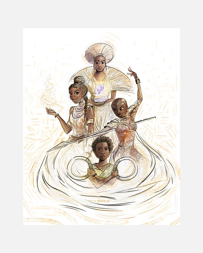 Women of Wakanda by Nikkolas Smith Mini-Poster