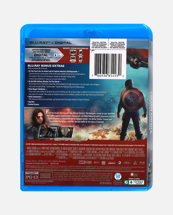 Marvel Studios' Captain America: The Winter Soldier - Blu-ray™ + Digital Code