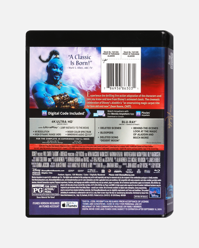 Aladdin 4K Ultra HD + Blu-ray + Digital Code