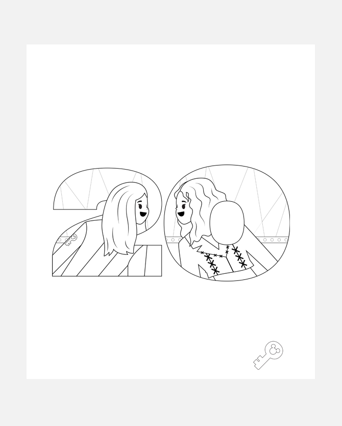 The Lizzie McGuire Movie 20th Anniversary Digital Backgrounds & Coloring Sheet