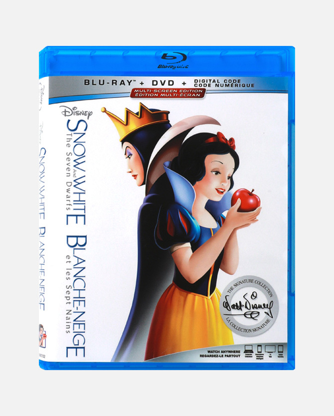 Snow White And The Seven Dwarfs WDSC Blu ray DVD Combo Pack