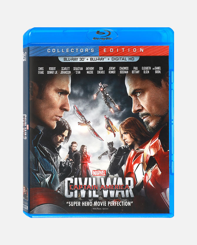 SALE - Marvel Studios' Captain America: Civil War Blu-ray Combo Pack + Digital Code