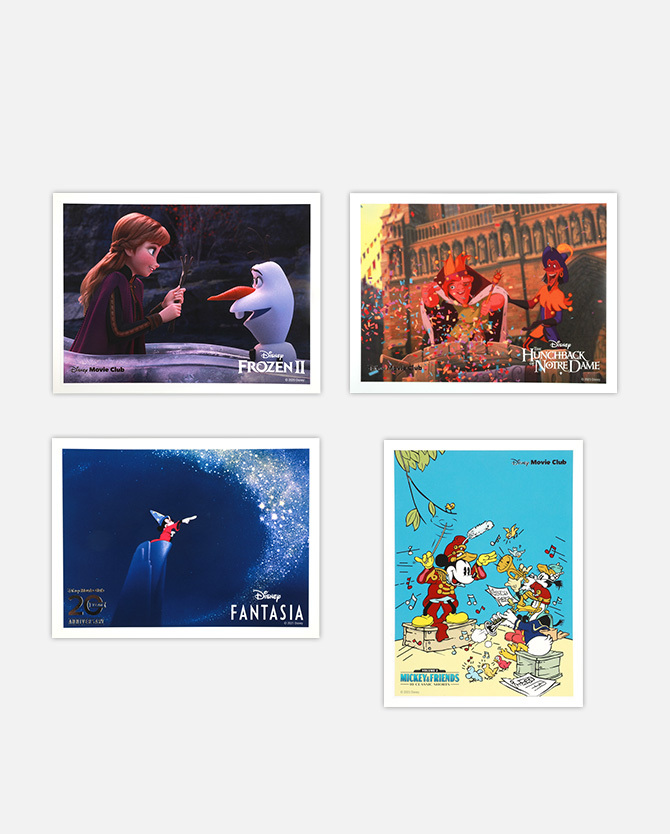 Disney Movie Club Collectible Lithograph - Disney Bundle A (4 Pack)