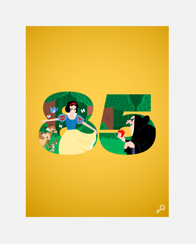 snow white minimalist poster