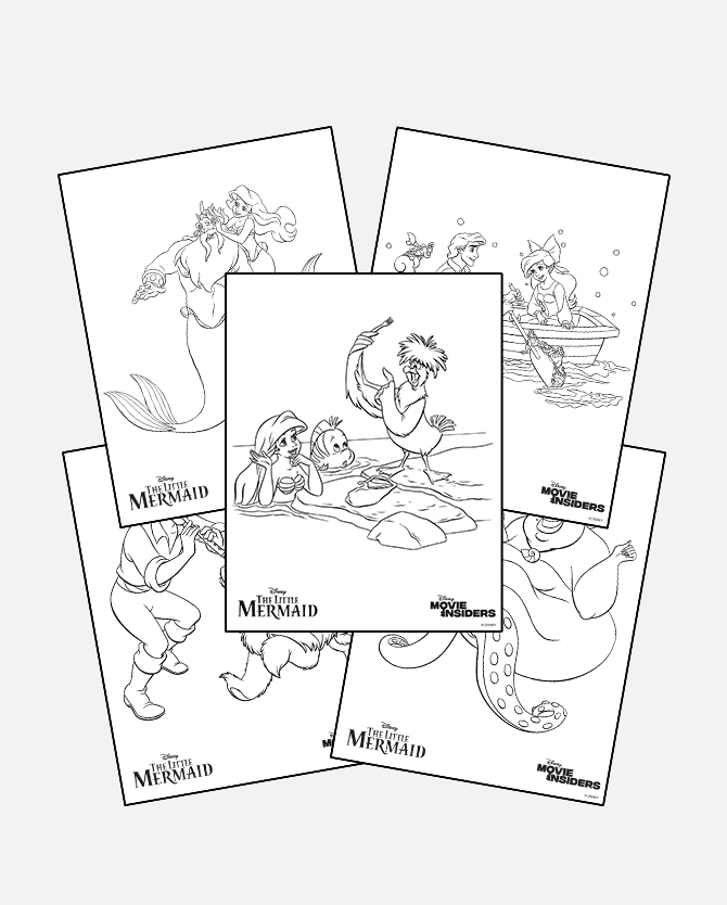 The Little Mermaid Coloring Sheets Printable Activity