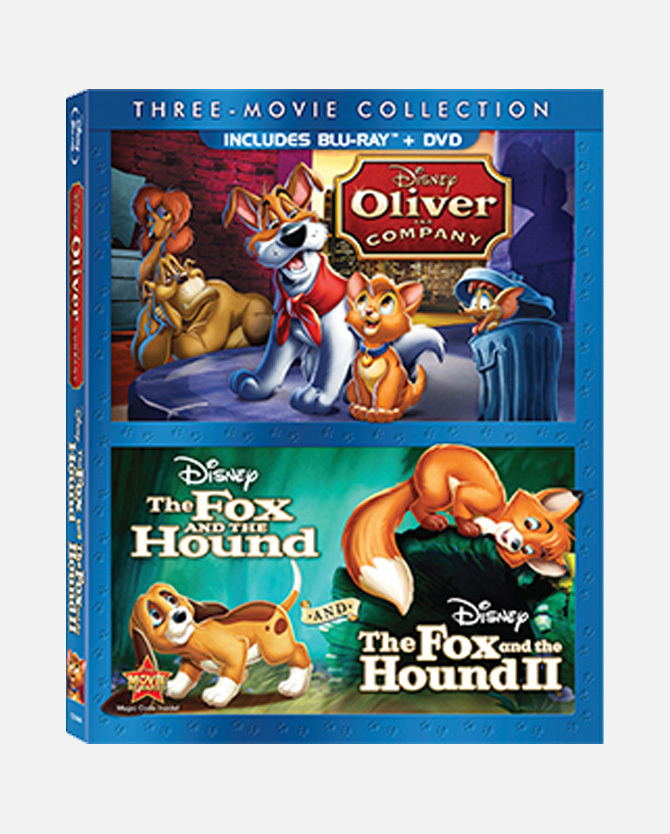 Oliver and Company/The Fox and the Hound I & II 3-Movie Collection Blu-ray™ DVD Combo Pack