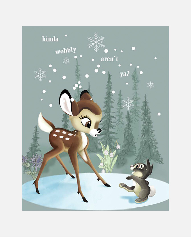 Holiday Greetings Printable Cards Activity: Bambi