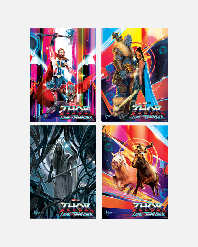 SALE - Marvel Studios' Thor: Love and Thunder Limited Edition Collector Cards (Set of 4)