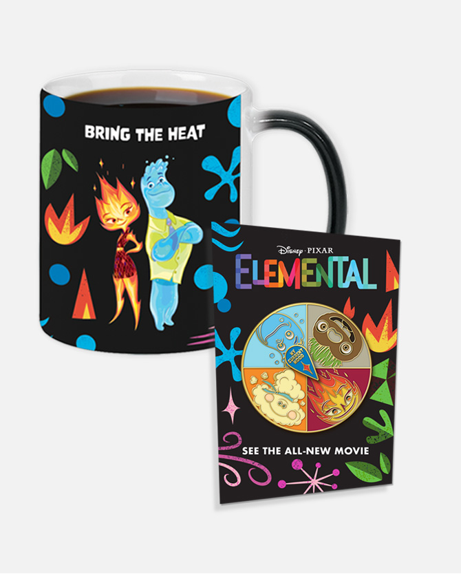 SALE - Disney and Pixar's Elemental Spinner Pin and Color-Changing Mug Set