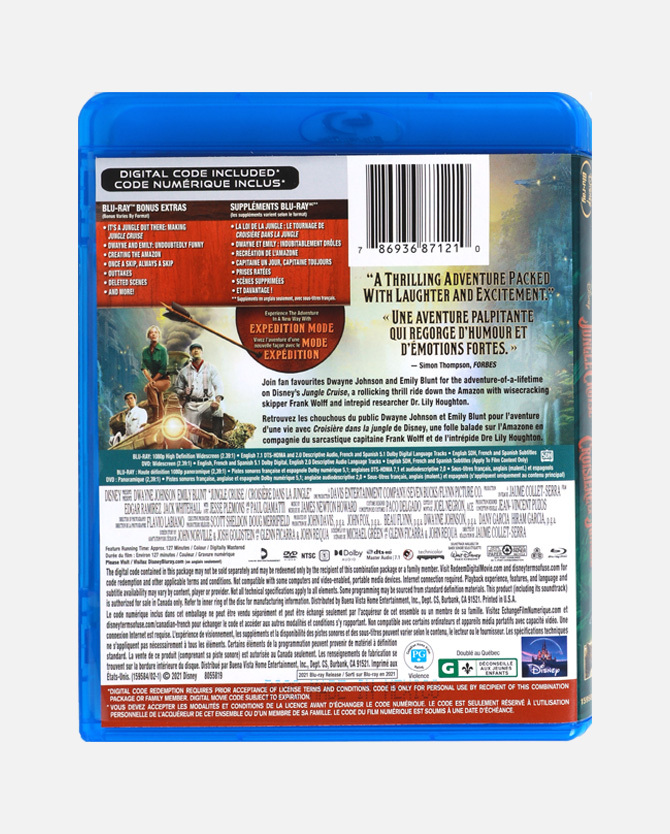 Jungle Cruise Blu-ray™ DVD Combo Pack + Digital Code - Canada