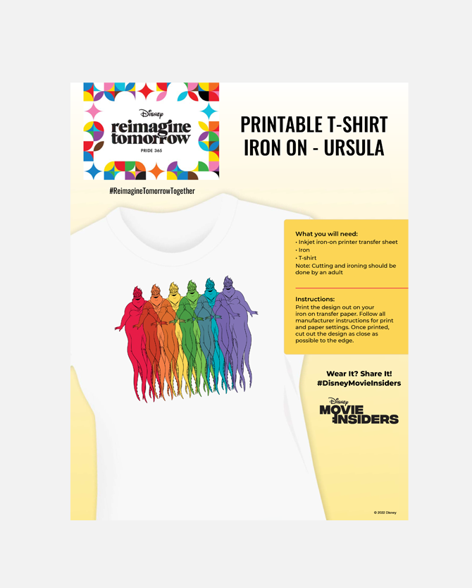 Pride 2022 Printable T-Shirt Iron-On: Ursula