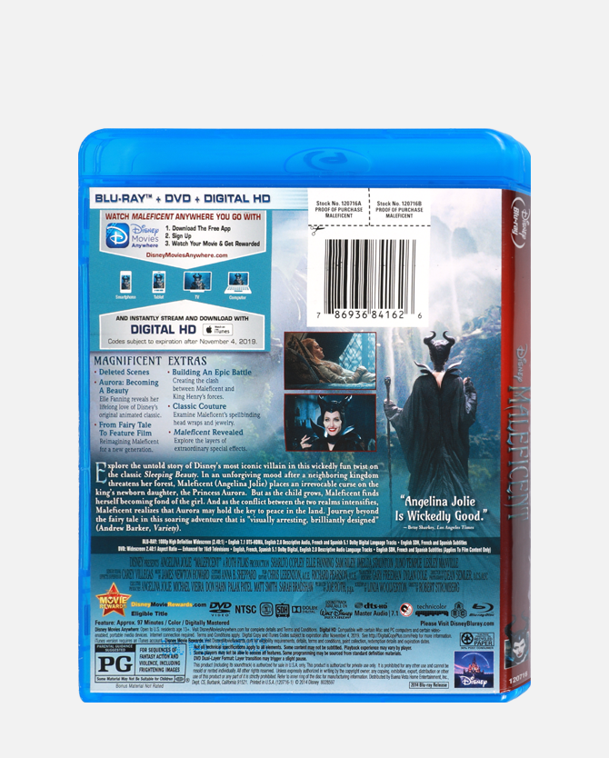 Maleficent Blu-ray Combo Pack + Digital Code