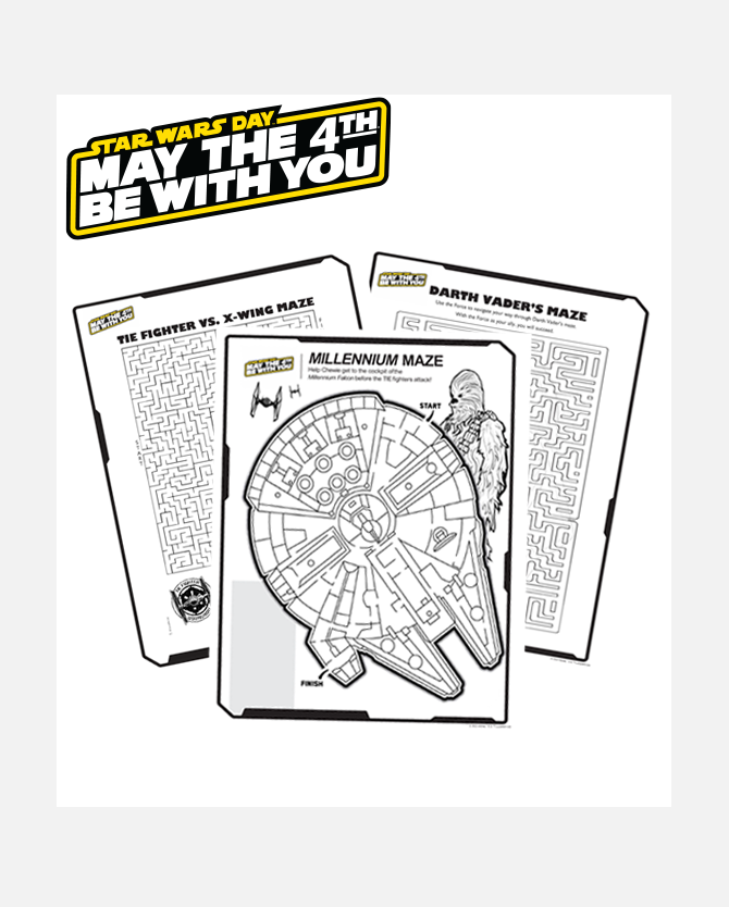 Star Wars :May the 4th Be With You Maze Printable Activity Packet