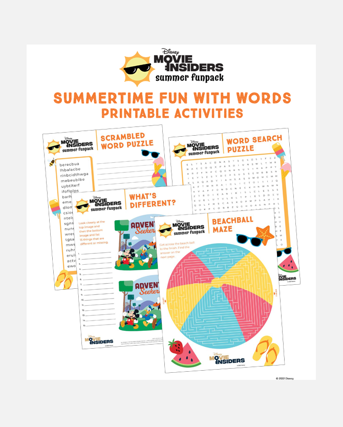 Summertime Fun With Words Printable Activity